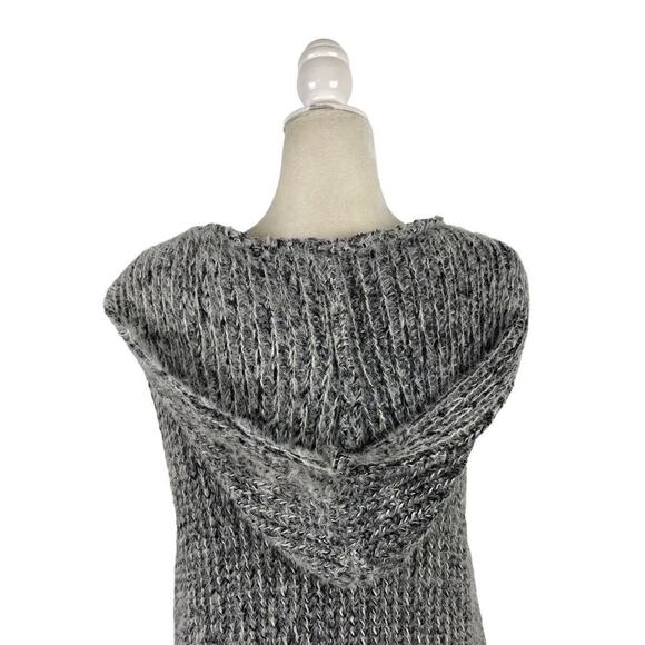 Mia & Tess Sleeveless Longline Open Hoody Cardigan Vest Sweater in Brushed Yarn - Picture 10 of 11